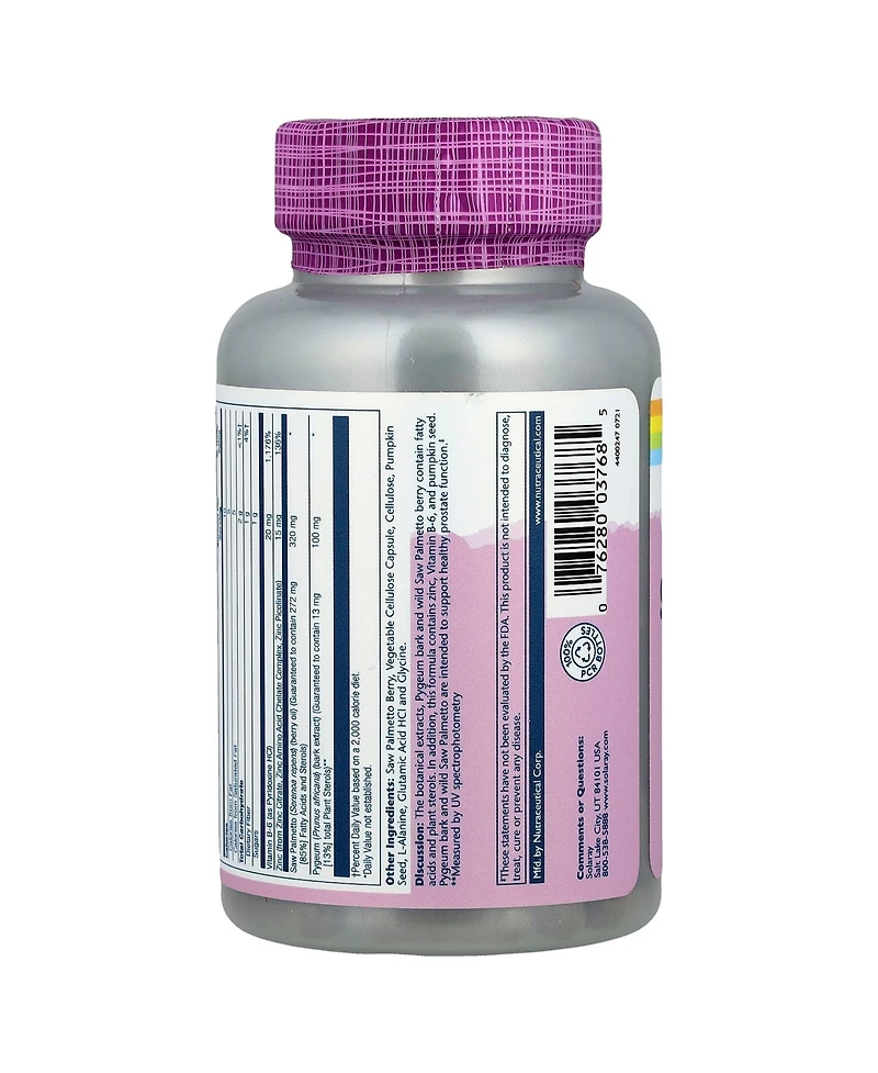 Solaray Saw Palmetto & Pygeum with Zinc - 120 VegCaps