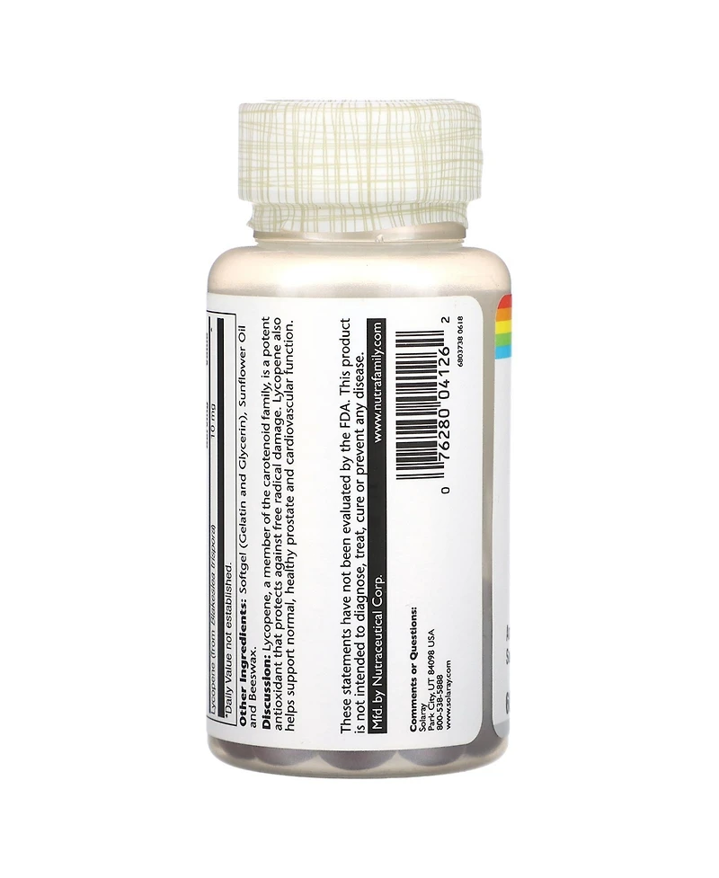 Solaray Lycopene 10 mg - 60 Softgels
