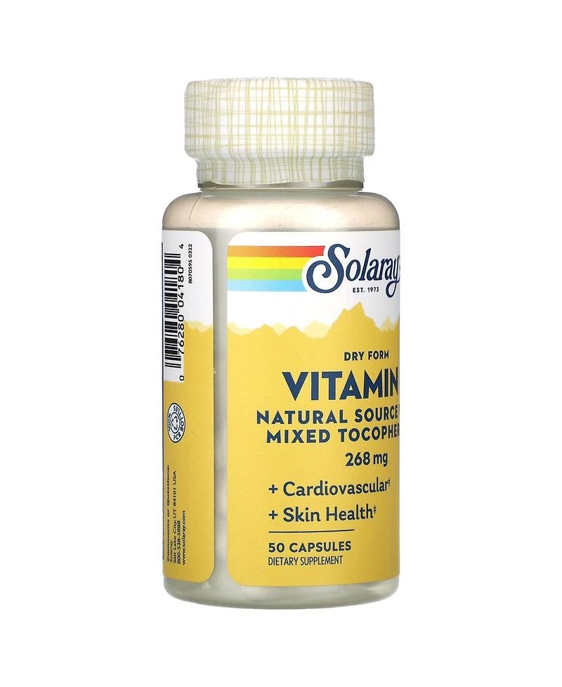 Solaray Vitamin E Dry Form 268 mg