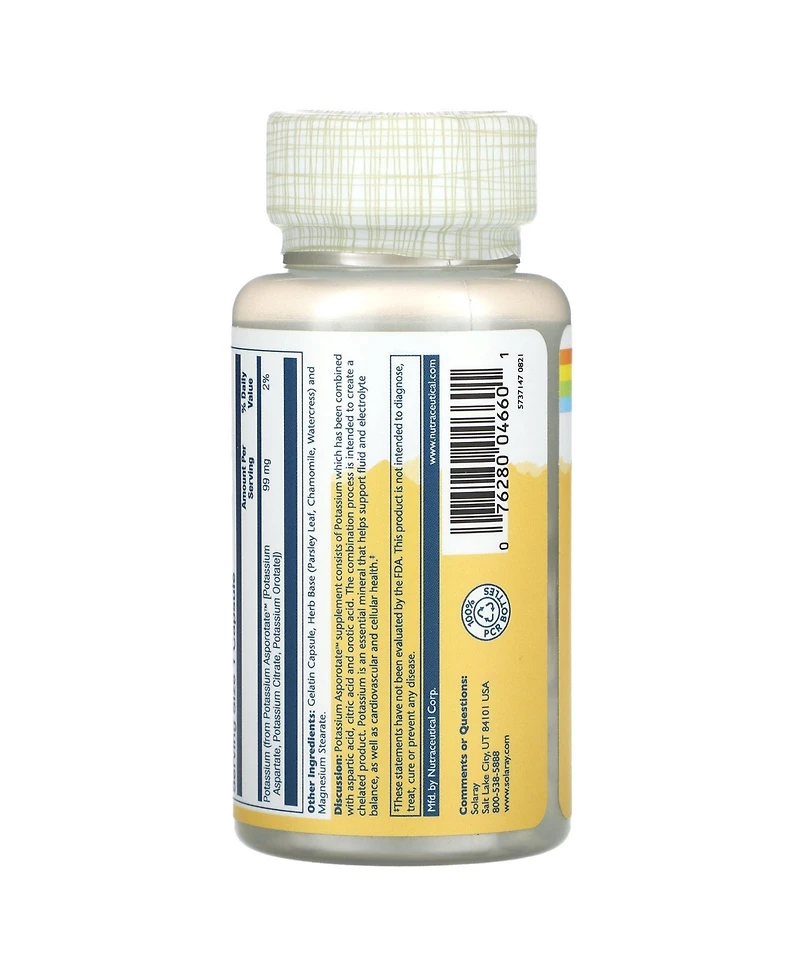 Solaray Potassium Asporotate 99 mg
