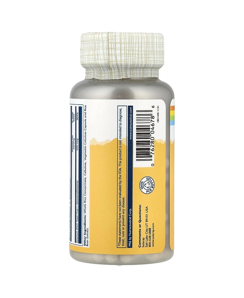 Solaray Selenium 200 mcg - 90 VegCaps
