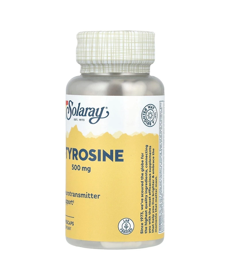 Solaray L-Tyrosine 500 mg - 100 VegCaps