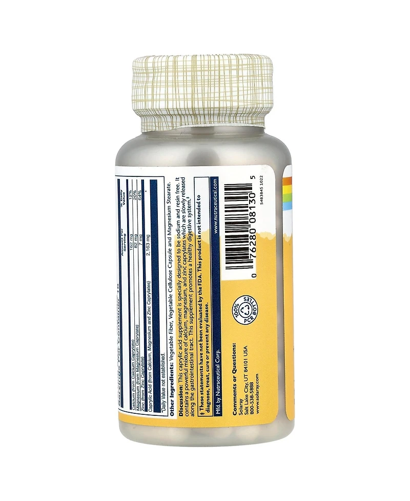 Solaray Capryl - 100 VegCaps