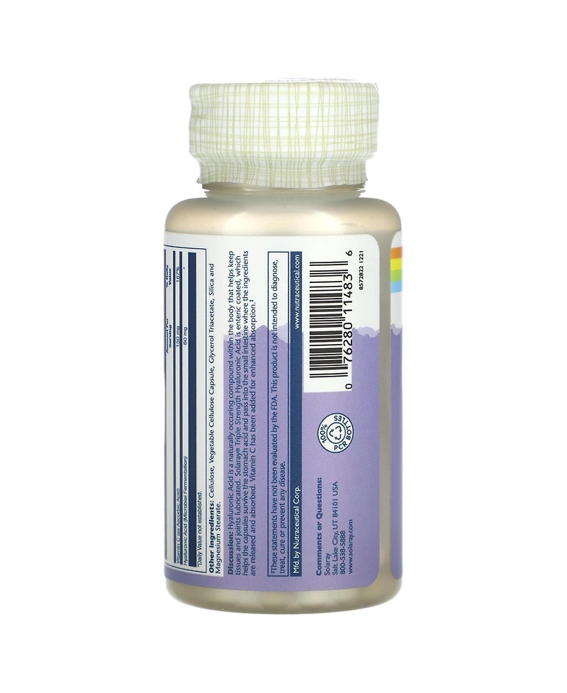 Solaray Enteric-Coated Hyaluronic Acid Triple Strength 60 mg