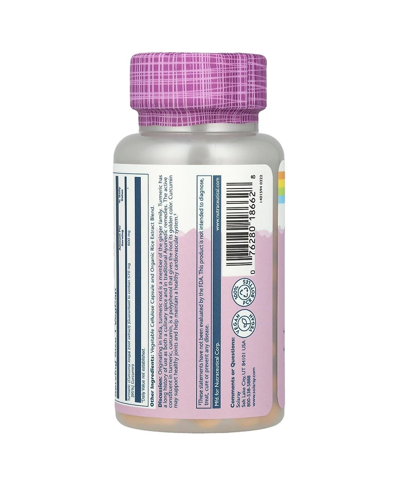Solaray Vital Extracts Turmeric 600 mg - 60 VegCaps