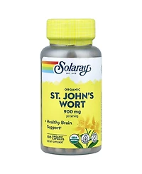 Solaray Organic St. John's Wort - 100 Capsules (450 mg per Capsule)