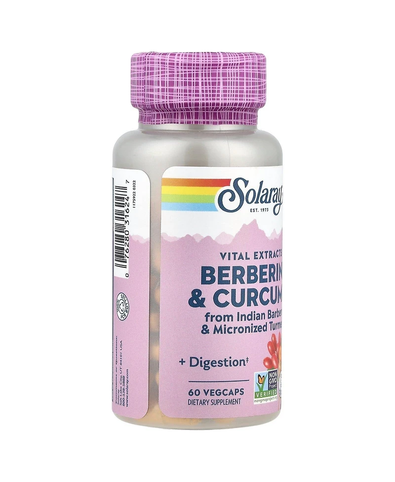 Solaray Vital Extracts Berberine & Curcumin - 60 VegCaps