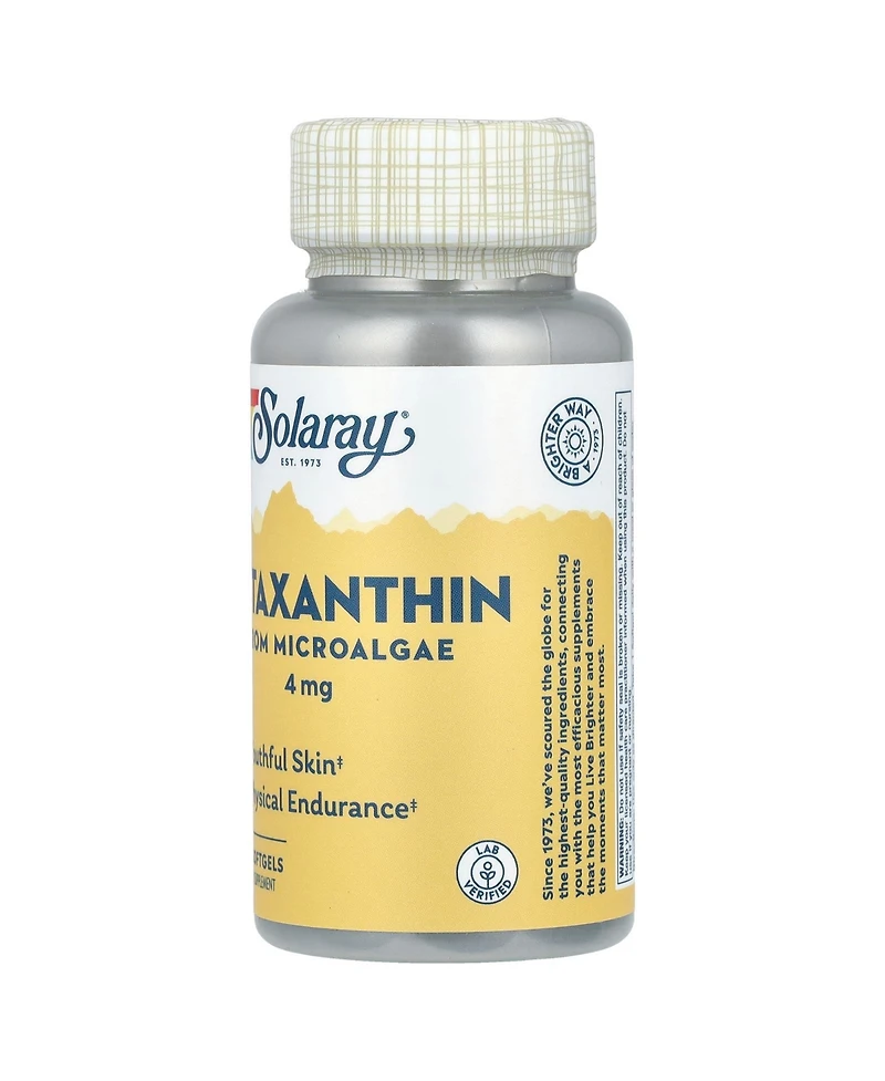 Solaray Astaxanthin 4 mg - 60 Softgels