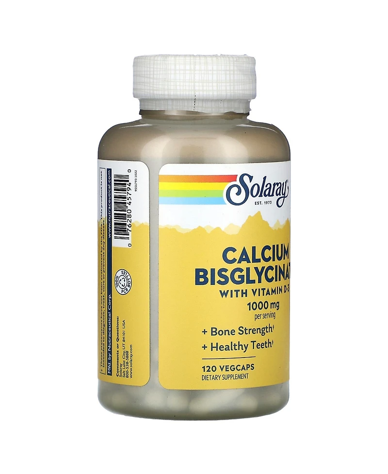 Solaray Calcium Bisglycinate With Vitamin D-3