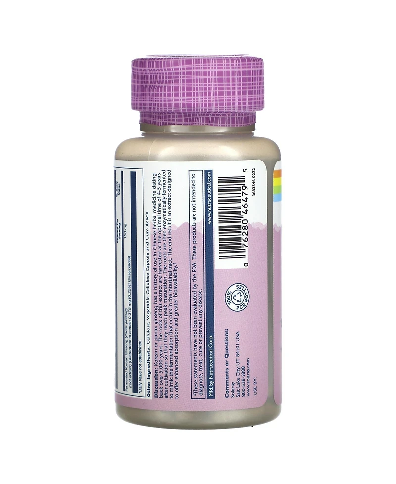 Solaray Vital Extracts Fermented Korean Ginseng 150 mg - 30 VegCaps