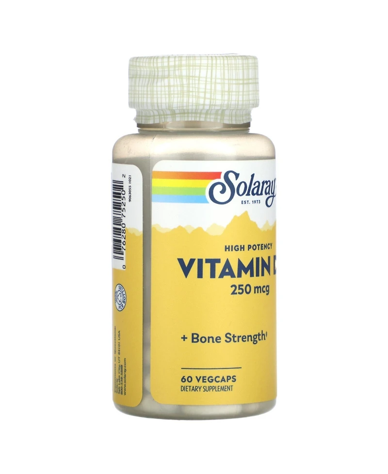 Solaray D3 10,000 Lu VCapsules | 60 Count