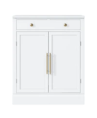 Casainc Modern Freestanding Kitchen Pantry Cabinet with Drawer and Adjustable Storage Shelves