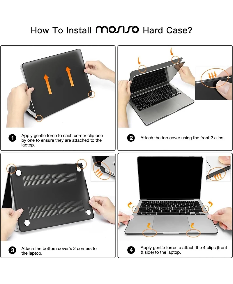 Yunzii Compatible with MacBook Air 13 inch Case 2025 2024 2023 2022 M4 A3240 M3 A3113 M2 A2681, Plastic Hard Shell&Keyboard Cover&Screen Film&Type C f