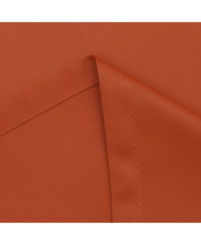 Kate Aurora Basic Jacquard 2 Piece Blackout Grommet Top Hotel Window Curtains - 52 in. W x 84 in. L, Pumpkin Spice