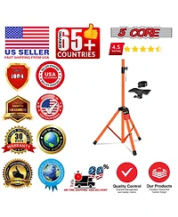 5 Core Speaker Stand Tripod Heavy Duty Adjustable Up to 72 Inch Dj Studio Monitor Stands Pole Mount - Orange - 2 Pcs