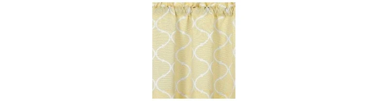 Kate Auroras Trellis Lattice Rod Pocket Valance - 56 in. W x 18 L