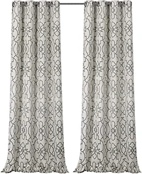 Kate Aurora Living 2 Pack Reversible Geometric Room Darkening Grommet Curtains - 38 in. W x 84 L, Lavender/Purple