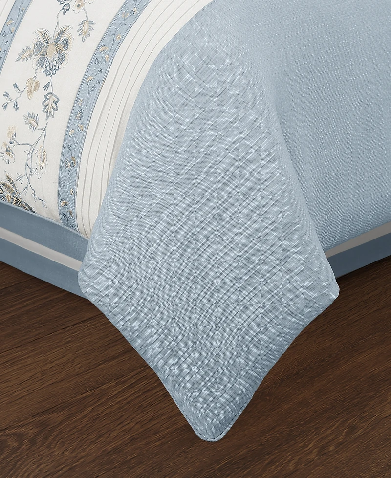 J Queen New York Garden Bloom Embroidered 4-Pc. Comforter Set