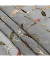 Kate Aurora Shabby Sheer Embroidered Complete 3 Piece Floral Rod Pocket Cafe Kitchen Curtain Tier & Valance Set