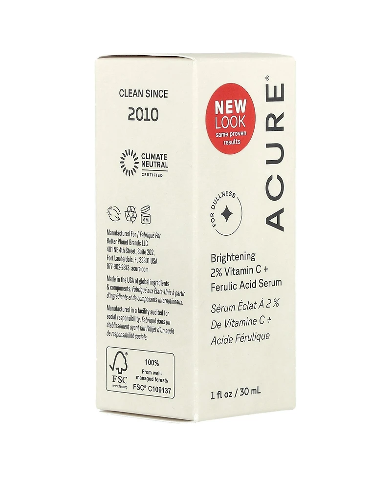 Acure Brightening 2% Vitamin C + Ferulic Acid Serum