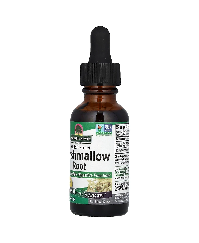 Nature's Answer Marshmallow Root Fluid Extract Alcohol-Free 2 000 mg - 1 fl oz (30 ml)