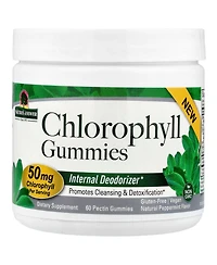 Nature's Answer Chlorophyll Gummies 60 Count | Natural Internal Deodorant | Skin & Hair