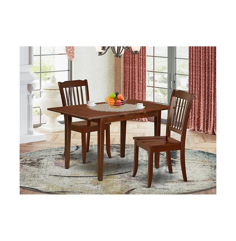 East West Furniture Dining Room Set Mahogany