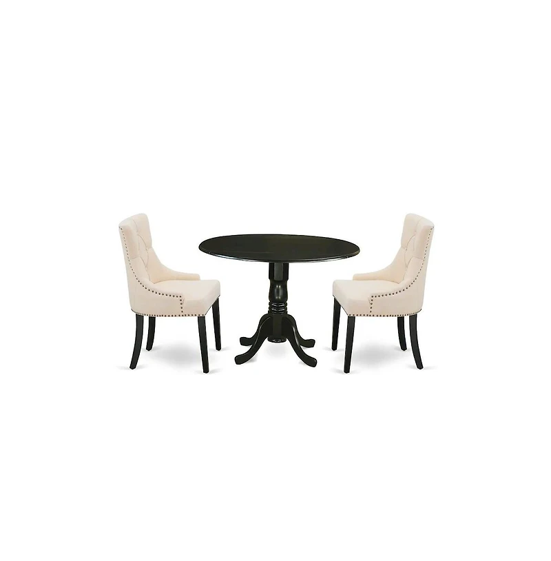 East West Furniture Dining Room Set Black