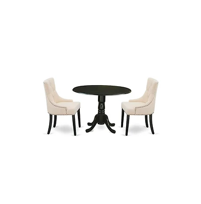 East West Furniture Dining Room Set Black