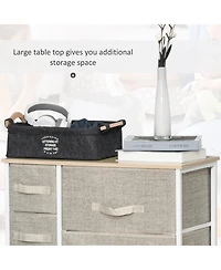 Homcom 7-Drawer Storage Cabinet Organizer Unit with Fabric Bins for Bedroom