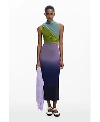 Desigual Women's Gradient tulle midi dress
