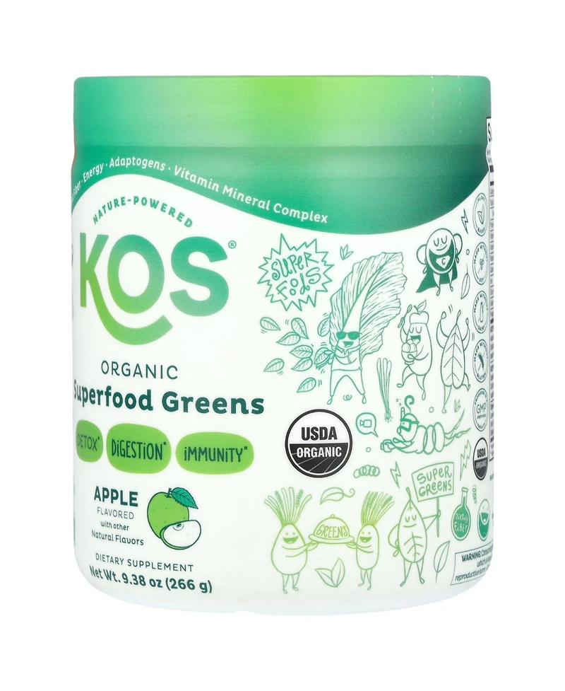Kos Organic Superfood Greens Apple