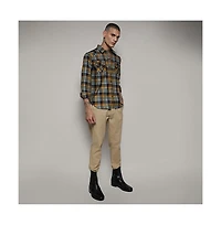 Campus Sutra Men's Checks Cyan Shirt