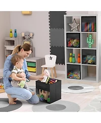 Sorbus Inch 6 Pack Collapsible Fabric Storage Bins with Clear Window - for Organizing Clothes, Toys, Books, Shelves