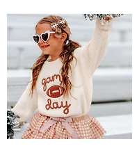 Sweet Wink Toddler Girls Game Day Knit Sweater