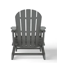 WestinTrends Tool-Free Assembly Outdoor Patio Hdpe Plastic Adirondack Chair with Cup Holder