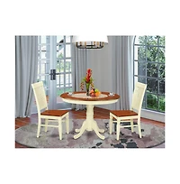 East West Furniture Dining Room Set Buttermilk & Cherry