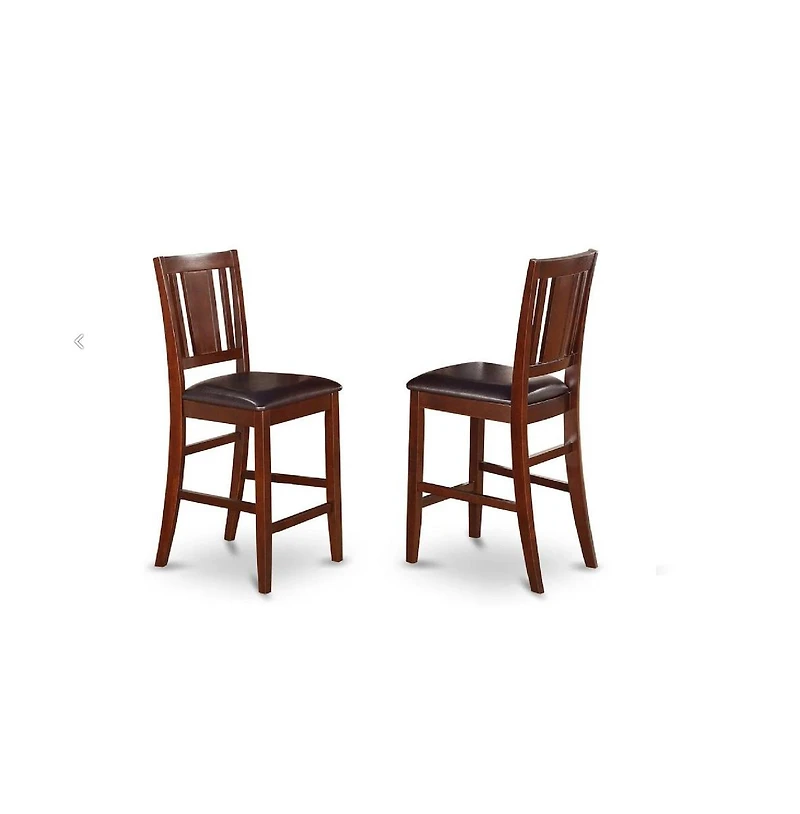 East West Furniture 5 Pc counter height Table and chair set-pub Table and 4 bar stools with backs
