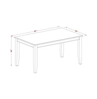 East West Furniture Dining Room Set Black