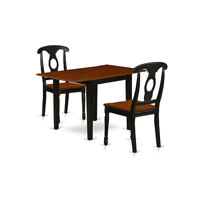 East West Furniture Dining Room Set Black & Cherry