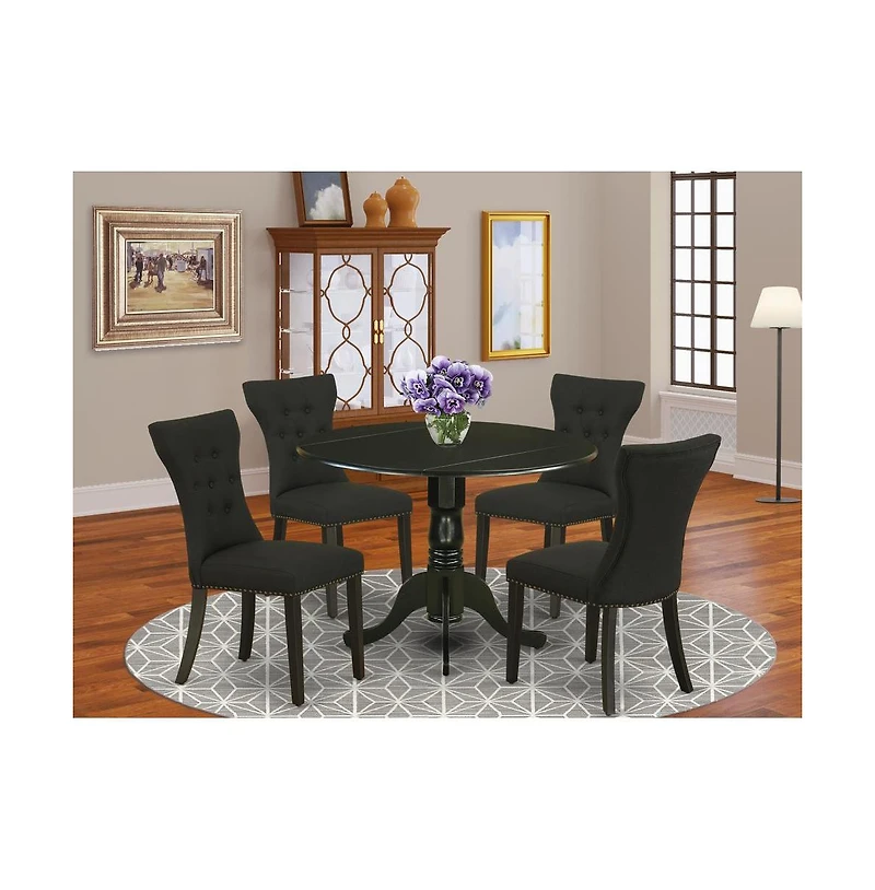 East West Furniture Dining Room Set Black
