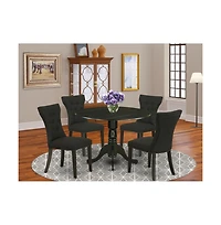 East West Furniture Dining Room Set Black