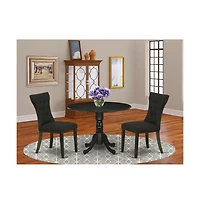 East West Furniture Dining Room Set Black
