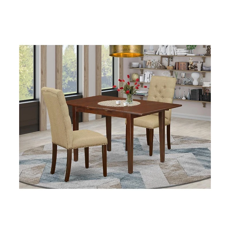 East West Furniture Dining Room Set Mahogany