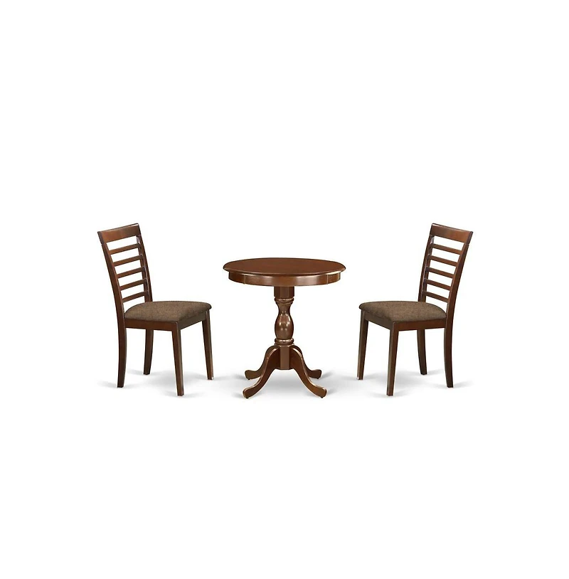 East West Furniture 3-Pc Modern Kitchen Dining Set