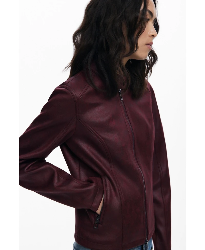 Desigual Women's Combined faux leather jacket