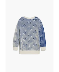 Desigual Girls's Textured striped sweater