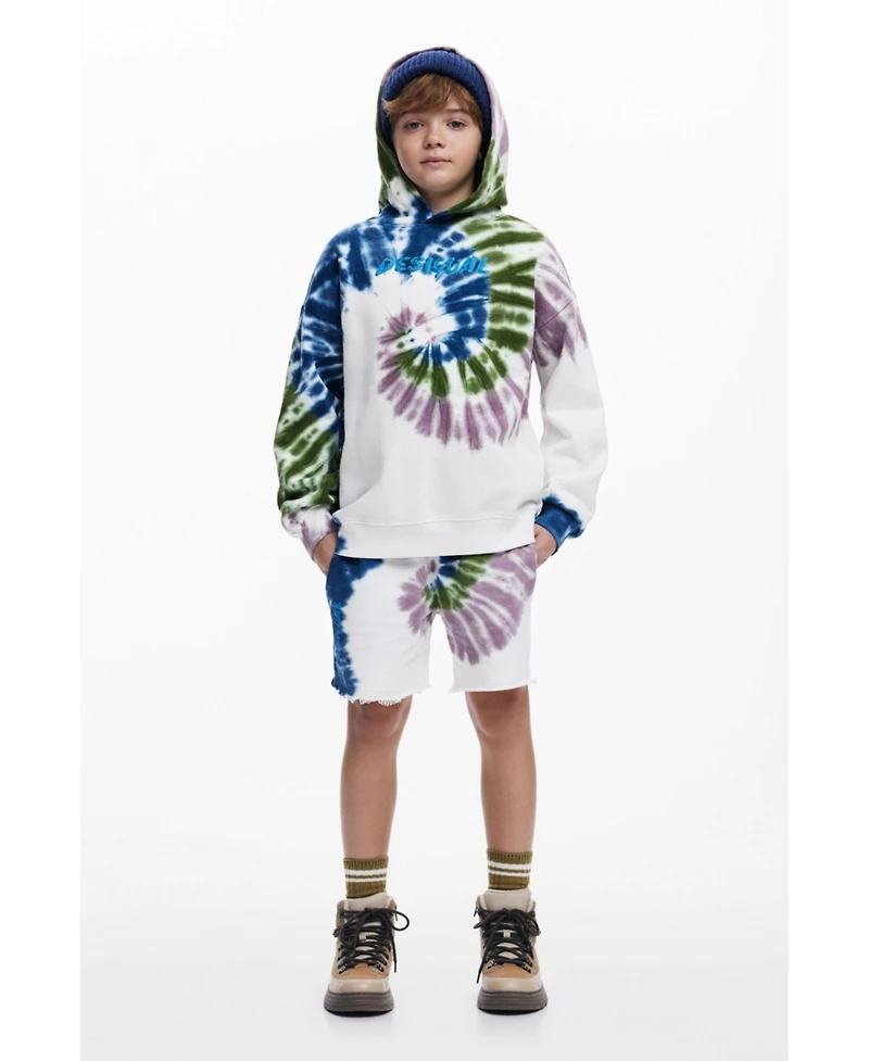 Desigual Boys's Tie-Dye Logo Sweatshirt