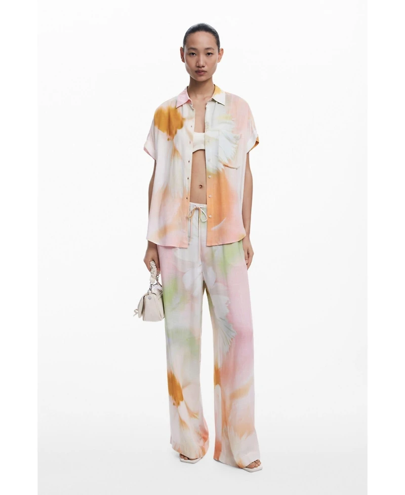 Desigual Women's Short-sleeve watercolor shirt