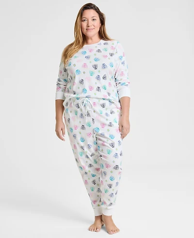 Holiday Lane Plus Multi Menorah Cotton Pajama Set, Macy's Exclusive